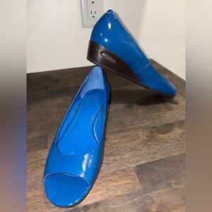 Cole Haan Blue and Brown Wedge Shoes